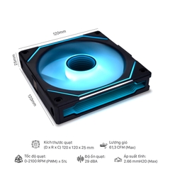 Fan Case LIAN-LI UNI Fan SL INFINITY 120 Triple Black