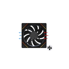 Quạt tản nhiệt VÔ CỰC 6RS CD BLACK (MÀU ĐEN/ LED VÔ CỰC/ TÂM CD)
