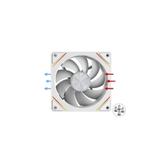 Quạt tản nhiệt VÔ CỰC 6RS CD WHITE (MÀU TRẮNG/ LED VÔ CỰC/ TÂM CD)