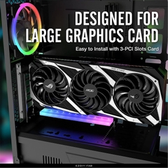 BỘ DỰNG DỌC VGA KÈM RISER EZDIY ARGB VERTICAL GPU MOUNT WITH PCIE4.0 RISER CABLE - BLACK