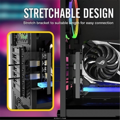 BỘ DỰNG DỌC VGA KÈM RISER EZDIY ARGB VERTICAL GPU MOUNT WITH PCIE4.0 RISER CABLE - BLACK