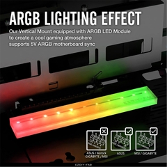 BỘ DỰNG DỌC VGA KÈM RISER EZDIY ARGB VERTICAL GPU MOUNT WITH PCIE 5.0 RISER CABLE - BLACK