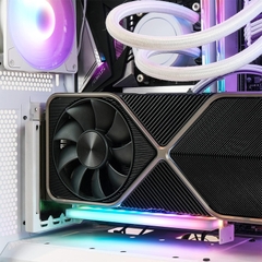 BỘ DỰNG DỌC VGA KÈM RISER EZDIY ARGB VERTICAL GPU MOUNT WITH PCIE 5.0 RISER CABLE - WHITE