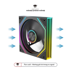 QUẠT TẢN NHIỆT JUNGLE LEOPARD PRISM 4RS ULTRA - BLACK (LED VÔ CỰC/ MÀU ĐEN)