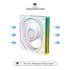 QUẠT TẢN NHIỆT JUNGLE LEOPARD PRISM 4RS ULTRA - WHITE (LED VÔ CỰC/ MÀU TRẮNG)