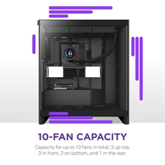 Vỏ máy tính NZXT H7 2024 FLOW BLACK (MÀU ĐEN/ ATX/ MID TOWER/3 FAN ĐEN)