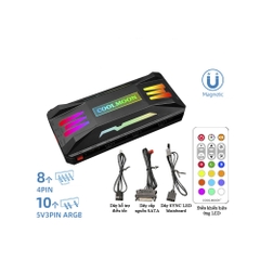 HUB COOLMON P-ARGB V2 (8 cổng 4 Pin PWM/ 10 cổng LED 3 Pin 5V-ARGB)