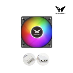 Quạt tản nhiệt ICE Butterfly 9215 BLACK LED ARGB (MÀU ĐEN/ 9CM)