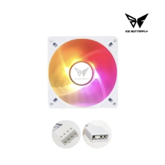 Quạt tản nhiệt ICE Butterfly 9215 WHITE LED ARGB (MÀU TRẮNG/ 9CM)