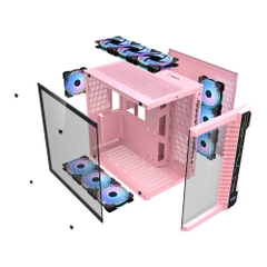 Vỏ máy tính (Case) MIK LV07 - PINK (Hỗ trợ Main iTX, mATX, ATX)