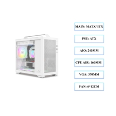 VỎ CASE MÁY TÍNH METALFISH X7 WHITE (MATX/ ITX/ MÀU TRẮNG)