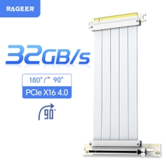 RISER RAGGER 90 ĐỘ PCIE X16 RAGGER 4.0 WHITE - HỖ TRỢ DỰNG DỌC VGA (20CM/ MÀU TRẮNG)