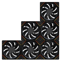 Quạt tản nhiệt VÔ CỰC 6RS CD REVERSE BLACK (MÀU ĐEN/ CÁNH NGƯỢC/ LED VÔ CỰC/ TÂM CD)