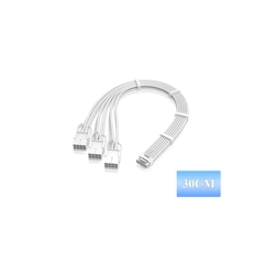 DÂY NGUỒN NỐI DÀI CHO CARD ĐỒ HOẠ EZDIY 16AWG 12VHPWR MALE TO 3X8P FEMALE EXTENSION CABLE - WHITE