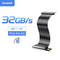 RISER 90 ĐỘ PCIE X16 RAGGER 4.0 - HỖ TRỢ DỰNG DỌC VGA (20CM/ MÀU ĐEN)