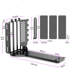 GIÁ DỰNG VGA VK03 BLACK (MÀU ĐEN/ KHÔNG KÈM RISER)