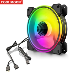 Quạt tản nhiệt COOLMOON WF1 Halo LED ARGB - BLACK