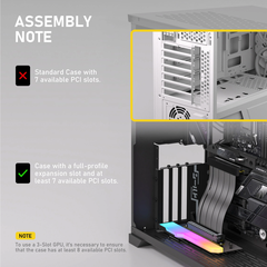 BỘ DỰNG DỌC VGA KÈM RISER SHIELD ARGB VERTICAL GPU MOUNT PCIE4.0 - WHITE