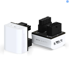 Đầu đảo góc nguồn VGA EZDIY-FAB SHIELD 12VHPWR 600W GPU POWER ADAPTER 180 Degrees WHITE (MÀU TRẮNG)