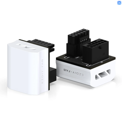 Đầu đảo góc nguồn VGA EZDIY-FAB SHIELD 12VHPWR 600W GPU POWER ADAPTER 180 Degrees WHITE (MÀU TRẮNG)