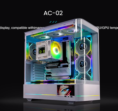 VỎ CASE JUNGLE LEOPARD AC-02 WHITE (KÍNH CONG/ MÀU TRẮNG/KHÔNG KÈM FAN/  MÀN HIỂN THỊ LCD)