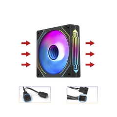 Quạt tản nhiệt SEGOTEP HB-12 INFINITY ARGB - BLACK (120MM/ARGB/PWM)HB