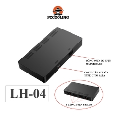 HUB  PC-COOLING LH-04 CHIA CỔNG USB 2.0 - 9PIN 1 RA 4