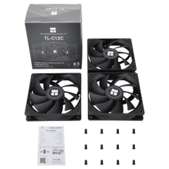 Bộ 3 quạt tản nhiệt Thermalright TL-C12C X3 (Black)