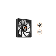 QUẠT TẢN NHIỆT KOOFAYE XT-12015-K BLACK (MÀU ĐEN/ 120MM/ MỎNG 15MM)