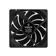 QUẠT TẢN NHIỆT KOOFAYE XT-9015-K BLACK (MÀU ĐEN/ 90MM/ MỎNG 15MM)