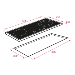 Bếp từ kết hợp điện IZ 7200 HL