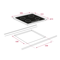 Bếp từ với nút điều chỉnh thông minh IT 6350 iKNOB