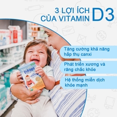 Vitamin D3 Ddrops 90 giọt Hữu Cơ 400IU Hỗ Trợ Phát Triển Xương và Khỏe Răng cho bé từ 0-12 tháng của Mỹ