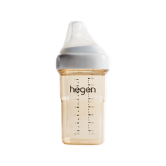 Bình sữa Hegen PPSU 240ml núm ti size M từ 3 – 6 tháng, White