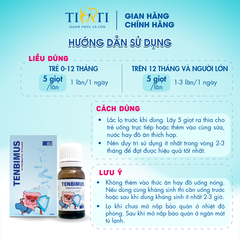Men vi sinh 10 chủng Tenbimus giúp hỗ trợ tiêu hóa, biếng ăn, cải thiện hệ vi sinh đường ruột, tăng cường sức đề kháng