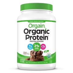 Bột Protein hữu cơ Orgain Organic Protein 920g hương Socola