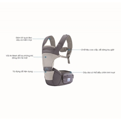 Địu em bé ngồi cao cấp siêu mềm 4 tư thế công nghệ Air Mesh thoáng khí - Comfybaby CF818 địu ngồi chữ M