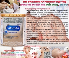 Sữa Bột Enfamil A+ Premature 400g Cho Trẻ Sinh Non Nhẹ Cân (0-12 Tháng) – Dinh Dưỡng Chuyên Biệt