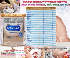 Sữa Bột Enfamil A+ Premature 400g Cho Trẻ Sinh Non Nhẹ Cân (0-12 Tháng) – Dinh Dưỡng Chuyên Biệt
