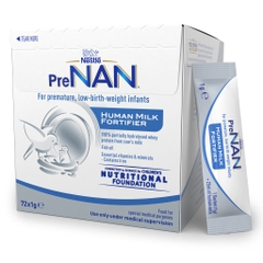 Nestlé PreNAN HMF 1g x 72 Gói – Bột Bổ Sung Sữa Mẹ Cho Trẻ Sinh Non Và Nhẹ Cân
