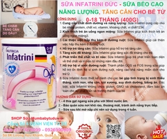 Sữa Nutricia Infatrini Powder 400g Của Đức Chính Hãng : Review Chi Tiết, Giá Bán, Thành Phần, Lợi Ích, Cách Pha Cho Bé Suy Dinh Dưỡng, Chậm Tăng Cân Từ 0-18 Tháng