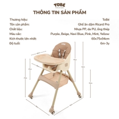 Ghế ăn dặm ToBé Richard pro-2022
