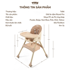 Ghế ăn dặm ToBé Richard pro-2022