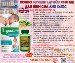 Vitabiotics Pregnacare Breast-Feeding Viên Uống Dành Cho Phụ Nữ Sau Sinh Hộp 56 Viên + 28 Viên Nang 2026 – Pregnacare Breast-Feeding Bổ Sung Vitamin Khoáng Chất Omega-3 DHA Hỗ Trợ Mẹ Sau Sinh Cho Con Bú Sức Khỏe Mẹ Khỏe Bé Phát Triển Toàn Diện Não Bộ Miễn Dịch An Toàn Không Gluten Không Lactose Chính Hãng Anh Giá Rẻ