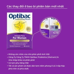 Optibac Tím 30 Viên (Optibac For Women) Men Vi Sinh Chuyên Biệt Cho Phụ Nữ 2025 – Optibac Tím 30 Viên Bổ Sung Lợi Khuẩn Cân Bằng Hệ Vi Sinh Vùng Kín Phòng Trị Viêm Nhiễm Nấm Ngứa Khí Hư Viêm Tiết Niệu An Toàn Không GMO Chính Hãng Anh Giá Rẻ