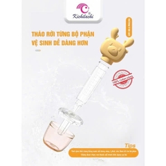 Bộ dụng cụ hình hươu cho bé uống thuốc chống sặc có đầu silicon mềm Kichilachi (Tặng kèm hộp đựng)
