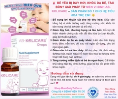 Men Vi Sinh AB-Kolicare Cho Trẻ Em Đầy Hơi Khóc Dạ Đề Táo Bón 2025 – Men Vi Sinh AB-Kolicare Hệ Tiêu Hóa Bé Sơ Sinh An Toàn Probiotic Giảm Đầy Hơi Táo Bón Khóc Dạ Đề Chính Hãng Giá Rẻ Số 1 Pháp