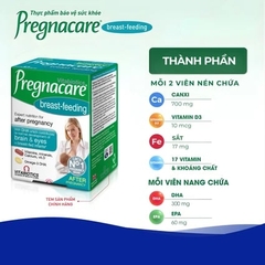 Vitabiotics Pregnacare Breast-Feeding Viên Uống Dành Cho Phụ Nữ Sau Sinh Hộp 56 Viên + 28 Viên Nang 2026 – Pregnacare Breast-Feeding Bổ Sung Vitamin Khoáng Chất Omega-3 DHA Hỗ Trợ Mẹ Sau Sinh Cho Con Bú Sức Khỏe Mẹ Khỏe Bé Phát Triển Toàn Diện Não Bộ Miễn Dịch An Toàn Không Gluten Không Lactose Chính Hãng Anh Giá Rẻ