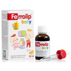 Sắt Ferrolip baby dạng siro cho bé vị đào thơm ngon lọ 30 mL