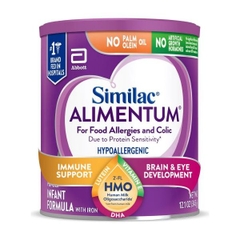 Sữa Bột Similac Alimentum Cho Bé Dị Ứng Đạm Bò Nội Địa Mỹ 0-12M 343gr